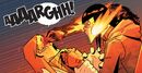 Alejandra Jones (Earth-15513) stabbing Arcade (Earth-15513) in the eyes from Ghost Racers Vol 1 4.jpg