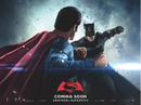 Batman v Superman Dawn of Justice quad poster - Batman facing Superman.png